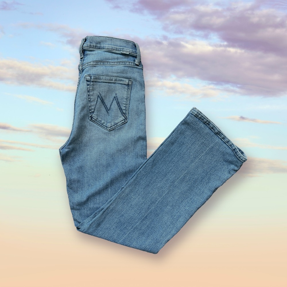 MOTHER Light Blue Ankle & Cropped Jeans